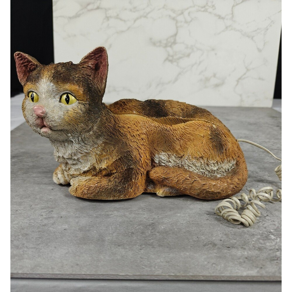 Vintage Calico Cat Kitty Telephone Corded Landline 2009 WMG Gift Co Tested QVC
